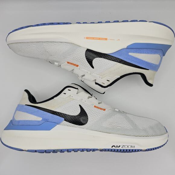 Nike Structure 25 White Black Royal Pulse Pure Platinum Womens 10 Running Shoes - Picture 8 of 11